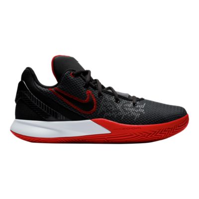 kyrie shoes black and red