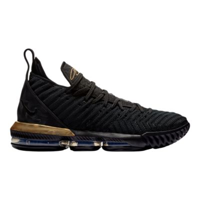 lebron shoes black gold