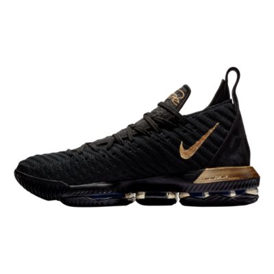 lebron shoes black gold