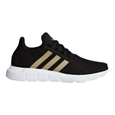 adidas swift run gold and black