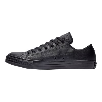 converse black leather shoes