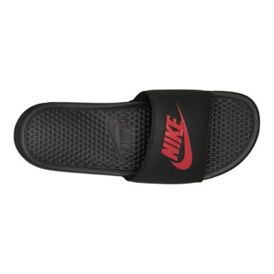 nike benassi black and red