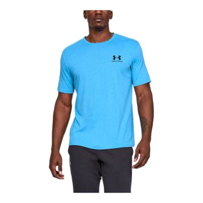 under armour charged cotton left chest men's logo tee