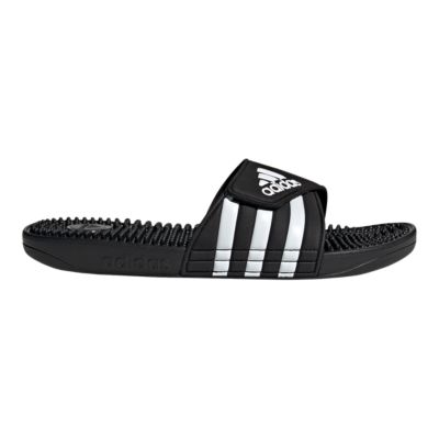 adidas men's black slippers