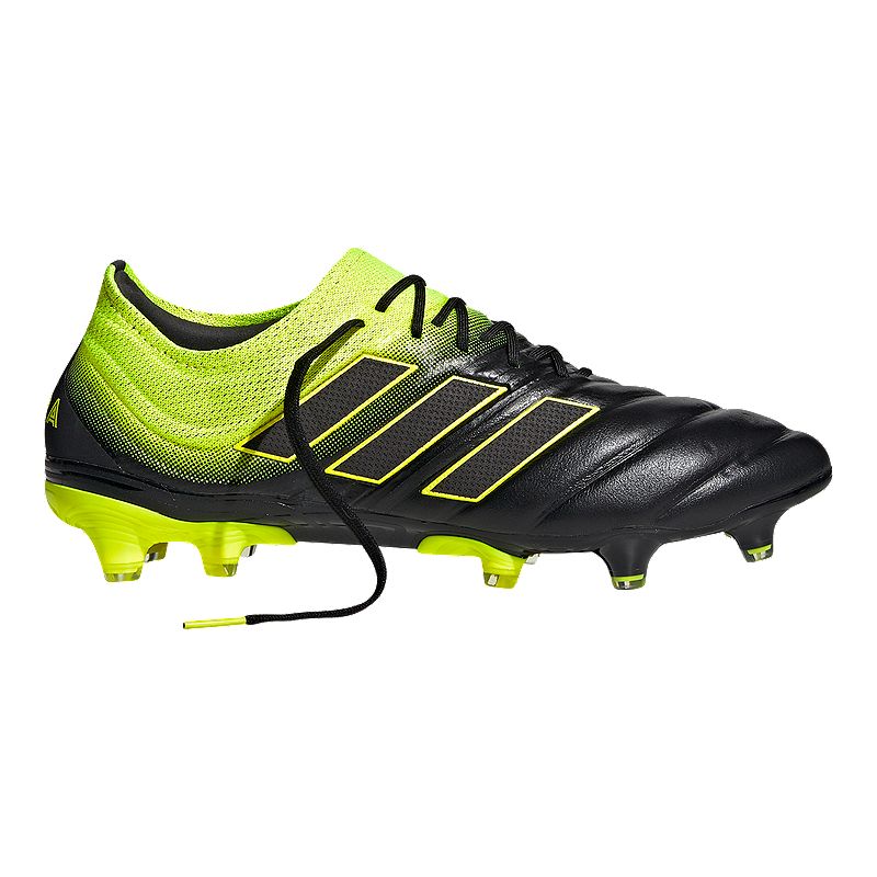 adidas Men's Copa 19.1 Firm Ground Shoes - Black/Green | Sport Chek