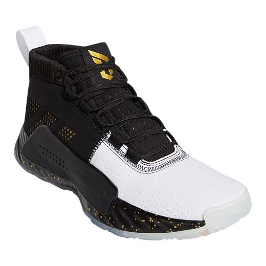 adidas Men's Dame 5 Basketball Shoes - Black/White/Gold | Sport Chek