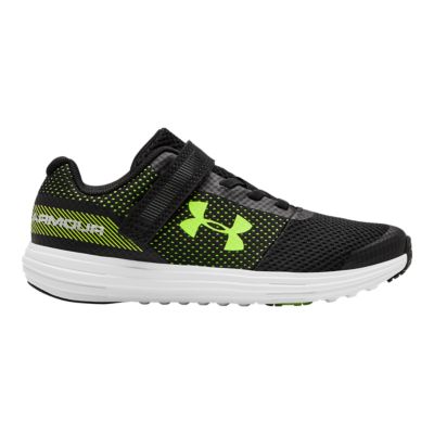 black and yellow under armour shoes