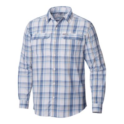 columbia men's silver ridge plaid long sleeve shirt