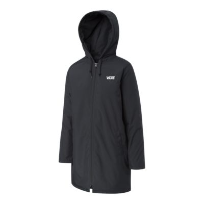 vans alliance black elongated windbreaker jacket