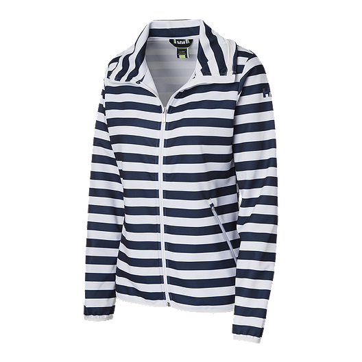 Evening Blue Stripe Helly Hansen Womens Naiad Fleece Jacket X-Large