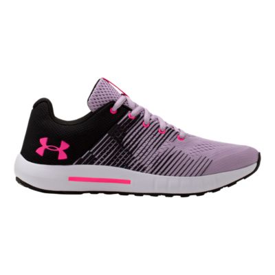 black and purple under armour shoes