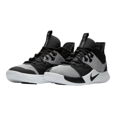 paul george 3 black white