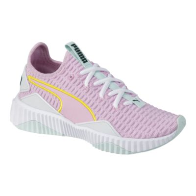 puma defy white pale pink