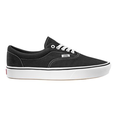 vans era comfycush black white