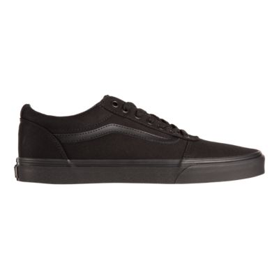 vans black leather sneakers