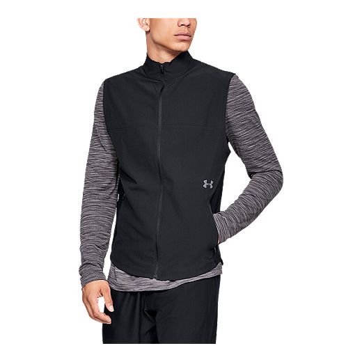 Black / / Pitch Gray 001 Small Under Armour Mens Vanish Hybrid Vest Warm-up Top