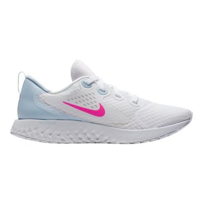pink and white nikes womens