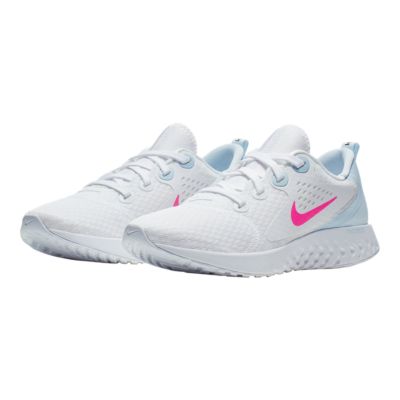 nike running shoes pink and blue