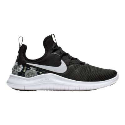 nike women's training shoes black and white