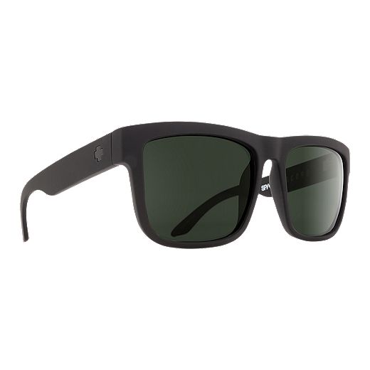 Spy Discord Sunglasses - Soft Matte Black with Happy Gray Green Polarized Lenses