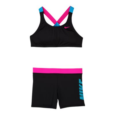 nike sports bra and shorts set