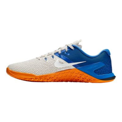 nike metcon 4 blue orange