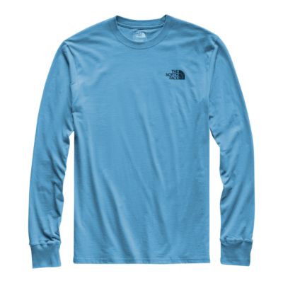 the north face men's red box long sleeve shirt