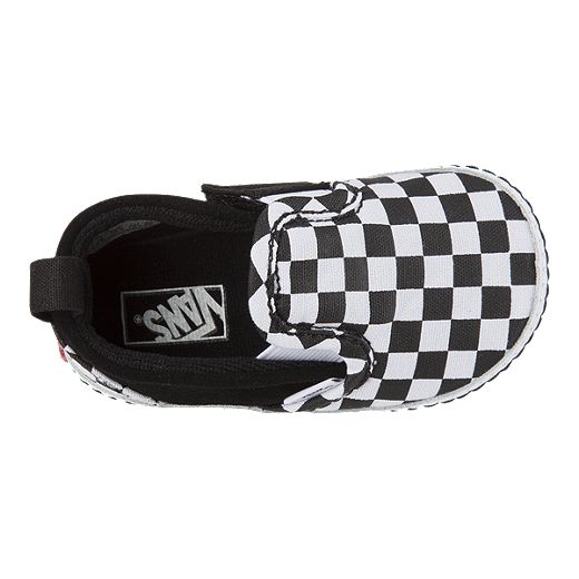 Boy Toddler Slip-on V Crib Shoes - Black/White | Sport