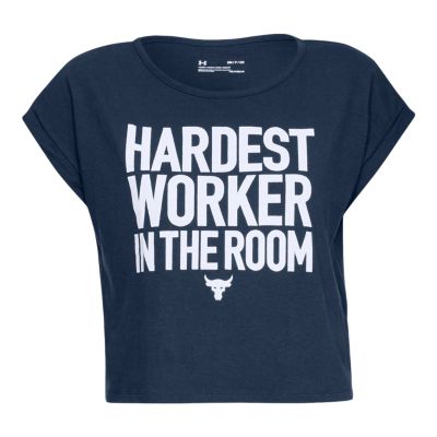 the rock hardest worker in the room shirt