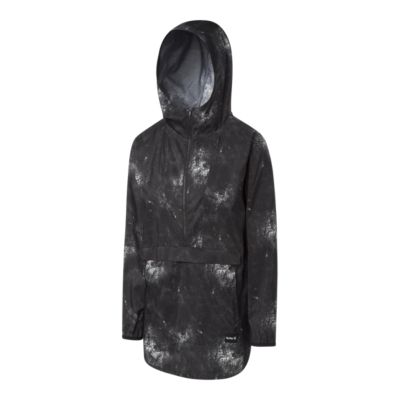 vans alliance black elongated windbreaker jacket