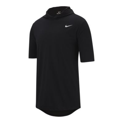 nike men's dry short sleeve hoodie