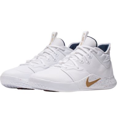 paul george all white shoes