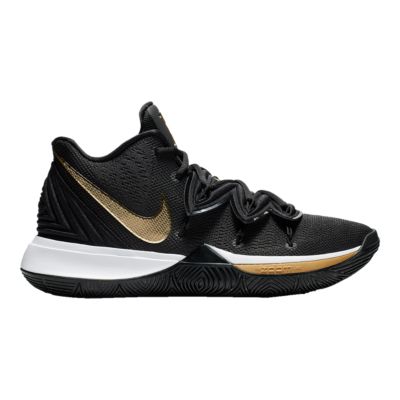 kyrie shoes black gold