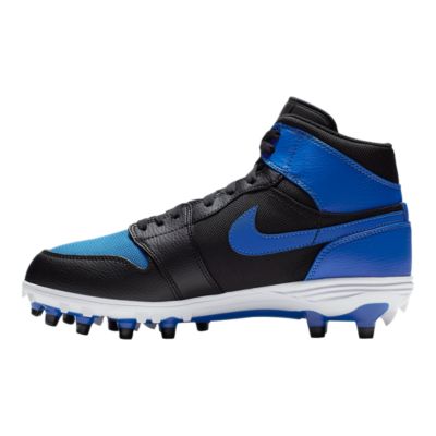 black and blue football cleats