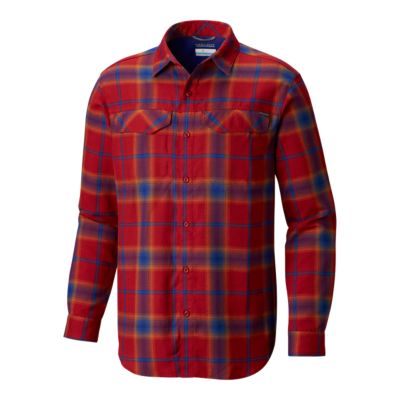 columbia men's silver ridge flannel long sleeve shirt