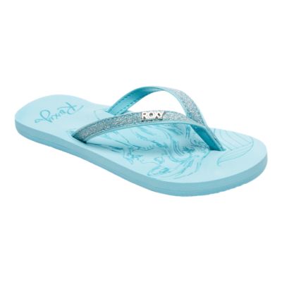 girls blue flip flops