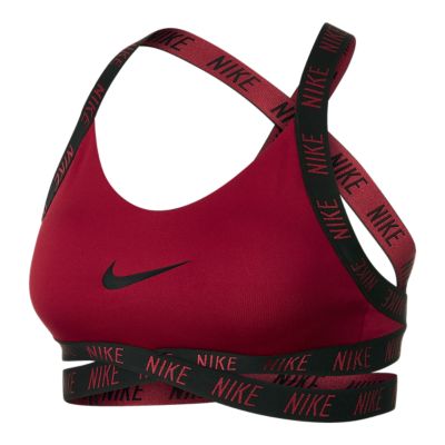 nike indy logo back women's light support sports bra