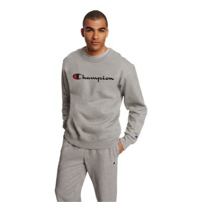 champion men's graphic powerblend fleece crew