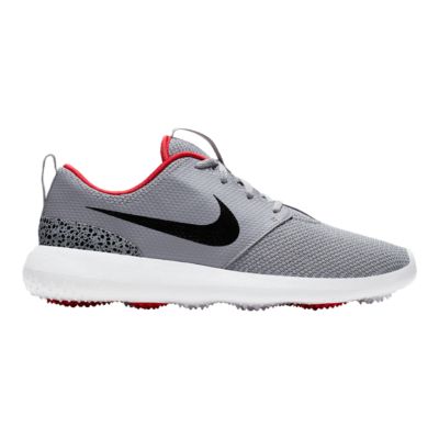 nike roshe grey red