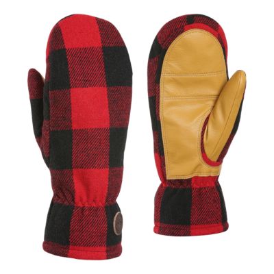 womens red mittens