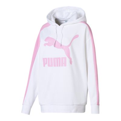 women's puma classics t7 logo hoodie