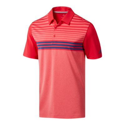 adidas mens pink golf shirt