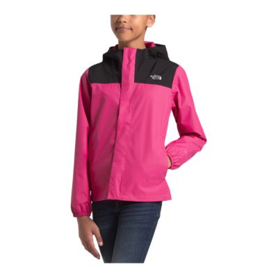 girls pink north face jacket