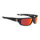 Spy Dirty Mo Matte Black Sunglasses - Happy Rose w Red Spectra Mirror