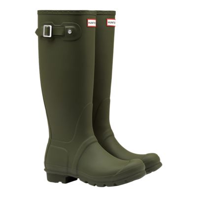 dark green rain boots