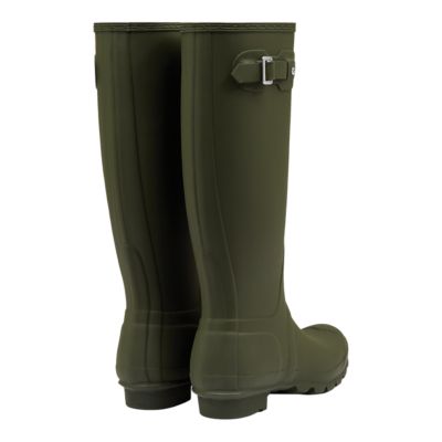 dark green rain boots