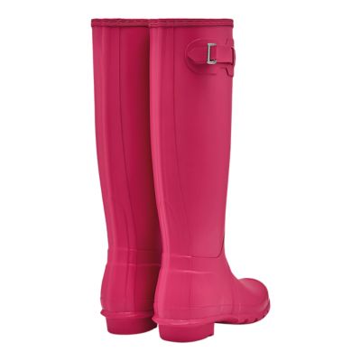 tall pink hunter rain boots