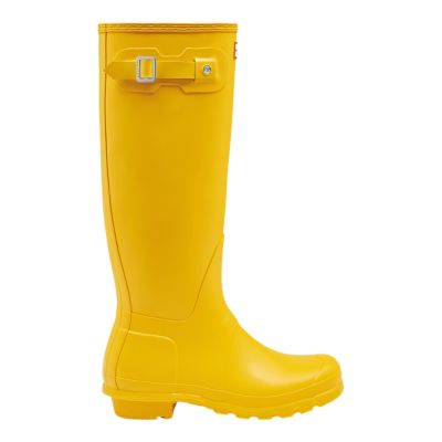 yellow tall hunter rain boots