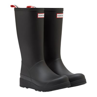 black rain boots