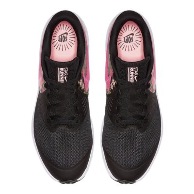 nike star runner black floral